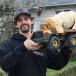 After 13 years at his Peatt Road home, and around six years displaying Tonka trucks in his front yard, Erik Berbenuik is moving on. (Ben Fenlon/Goldstream Gazette)
