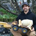 All that remains of Erik Berbenuik&rsquo;s iconic Langford front yard attraction are a handful of Tonka trucks. (Ben Fenlon/Goldstream Gazette)