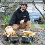 All that remains of Erik Berbenuik&rsquo;s iconic Langford front yard attraction are a handful of Tonka trucks. (Ben Fenlon/Goldstream Gazette)